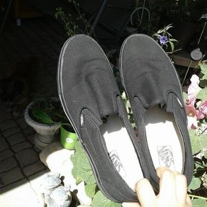 Vans Black Slip Ons